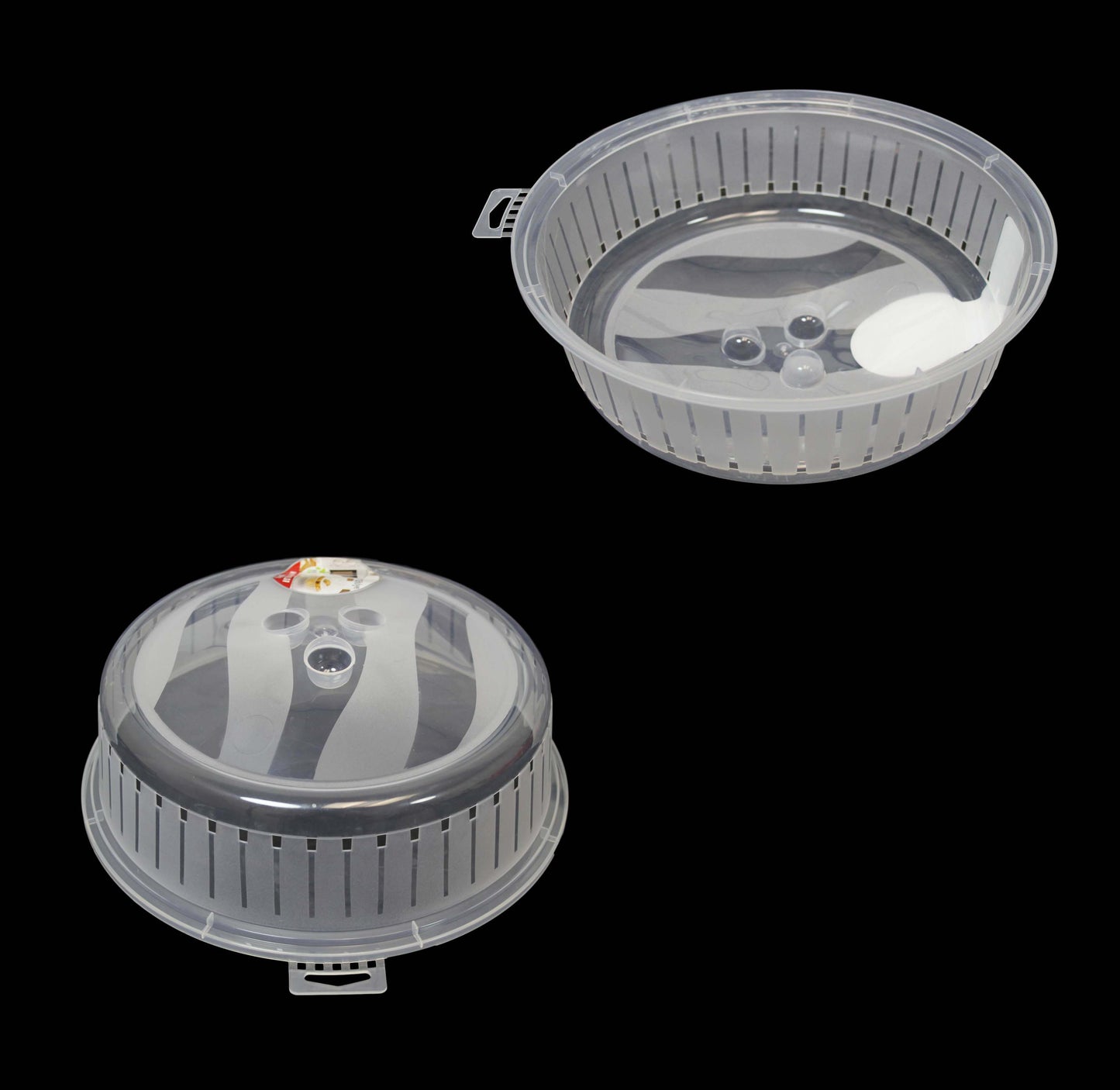 Plastic Microwave Food Plate Cover with Vent 26cm D10506 (Parcel Rate)
