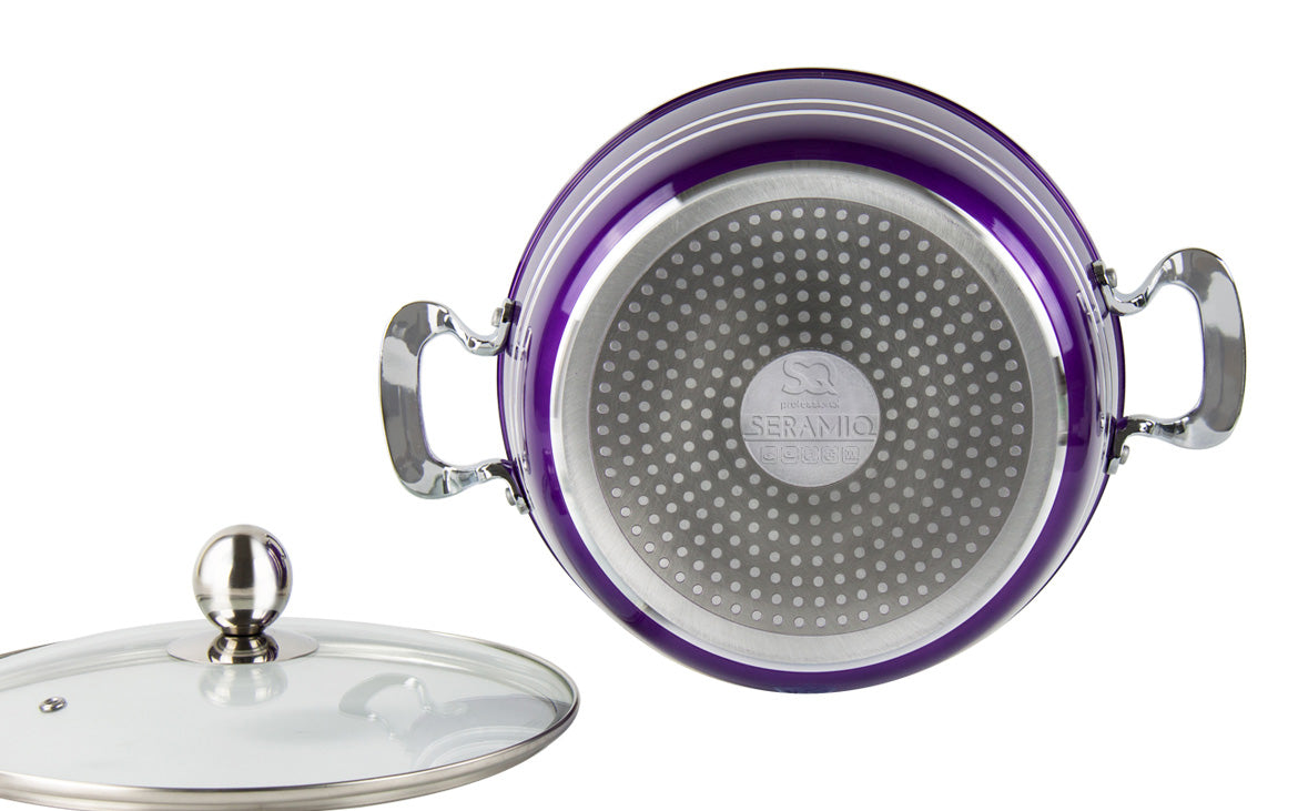 SQ Professional Metallic Die Cast Stockpot Set of 5 Amethyst 4250 A (Big Parcel Rate)