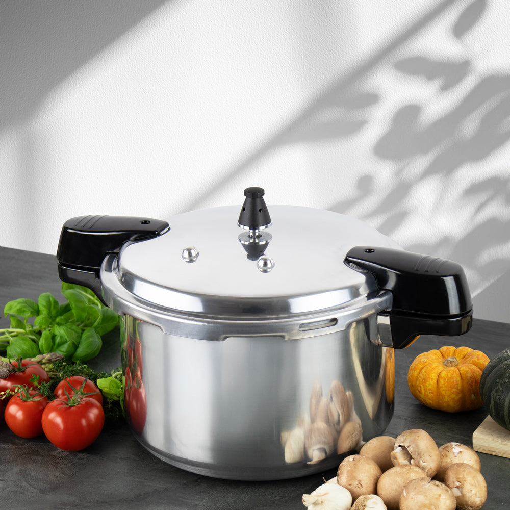 Aluminium Pressure Cooker Stainless Steel 12 Litre (Big Parcel Rate)p