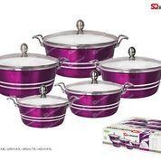 SQ Professional Metallic Die Cast Stockpot Set of 5 Amethyst 4250 A (Big Parcel Rate)