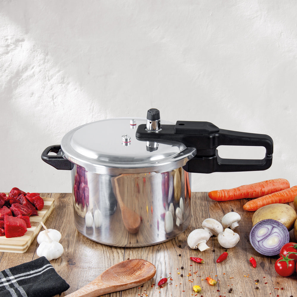 Aluminium Pressure Cooker Stainless Steel 9 Litre 1305 9LTR (Big Parcel Rate)p