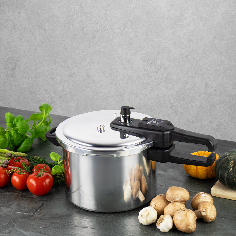 Aluminium Pressure Cooker Stainless Steel 9 Litre 1305 9LTR (Big Parcel Rate)p