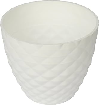 Diamond Cut Round Plant Pot No 3 18 x 16 cm Assorted Colours KRS203 (Parcel Rate)