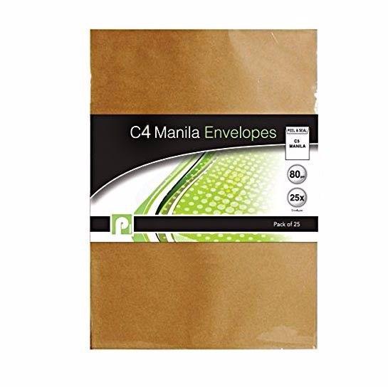 12 Pack Manila C4 Envelopes Office Supplies Home Use Envelopes P2208 (Large Letter Rate)