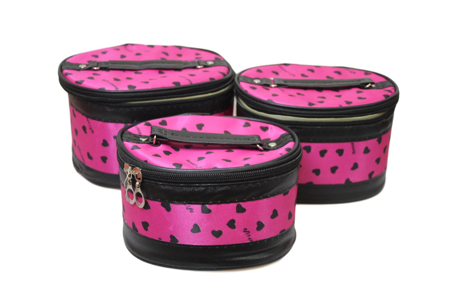 Jewellery Box Makeup Bag Zipped 3 Pack Bag 3 in 1 Assorted Design Makeup Bag 5821 (Parcel Rate)