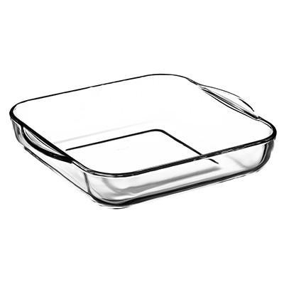 Borcam Square Oven Cooking Roast GLASS Tray 3.5 Litres 28cm x 28cm x 6cm 59024 (Parcel Rate)