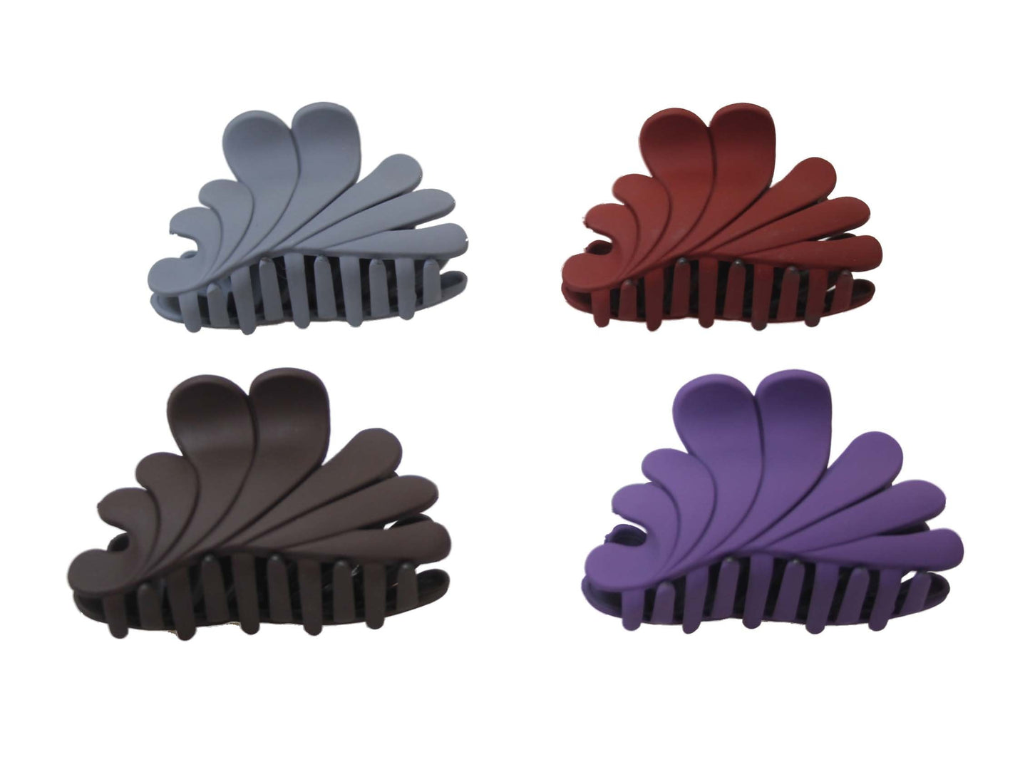 Ladies' Women's Matte Hair Claw Clip 8 cm Assorted Colours and Designs 5985 (Parcel Rate)