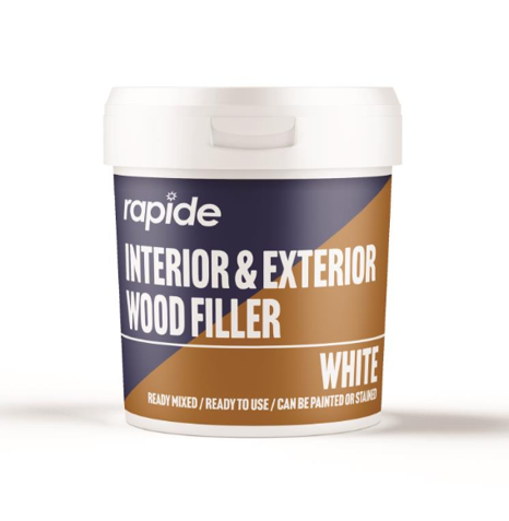 Rapide Interior Exterior White Wood Filler Ready Mixed Ready To Use 500g 7158 (Parcel Rate)