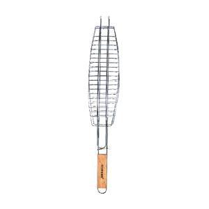 Fish BBQ Grill Chrome Home Outdoors 14072C (Parcel Rate)