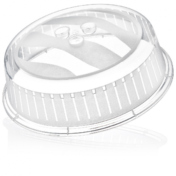 Plastic Microwave Food Plate Cover with Vent 26cm D10506 (Parcel Rate)