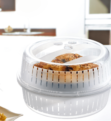 Plastic Microwave Food Plate Cover with Vent 26cm D10506 (Parcel Rate)