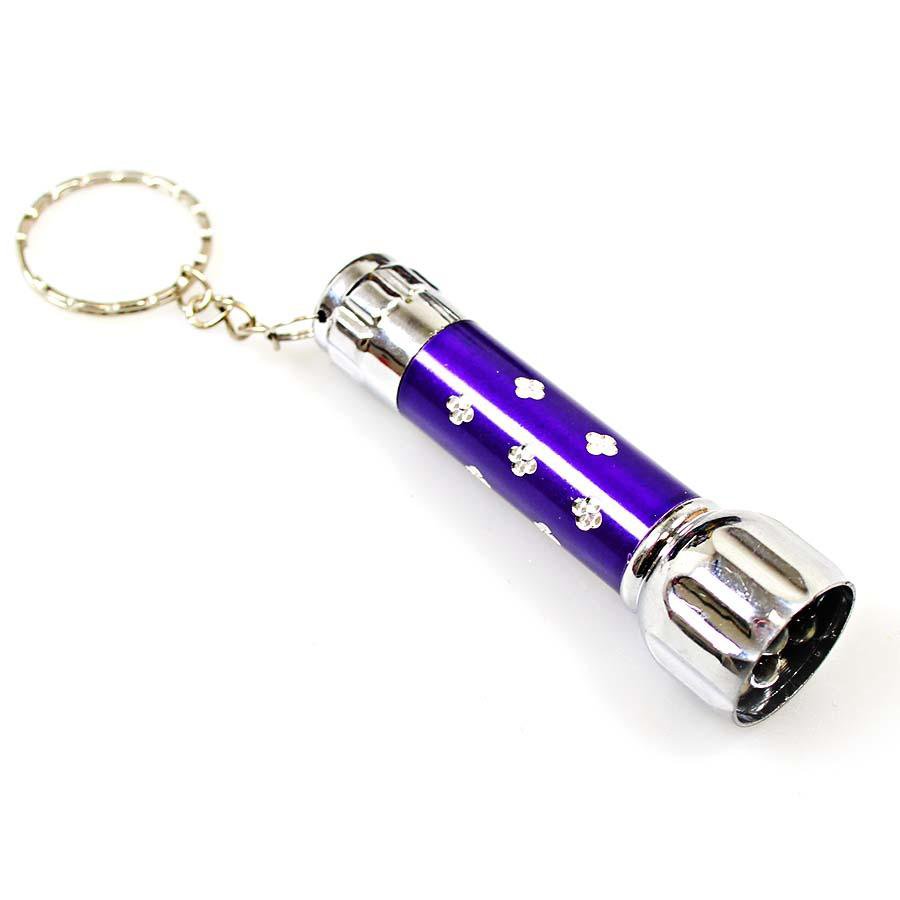 Portable LED Mini Flashlight Torch Aluminium Keyring Assorted Colours 0532 (Large Letter Rate)