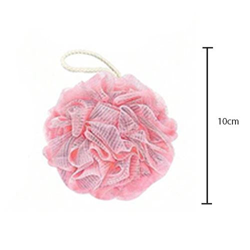 Shower Bath Mesh Puff Ball with String 10 cm Assorted Colours 7001 (Parcel Rate)