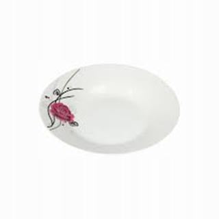 Dining Appetiser Plate Pink Floral Design with Silver Rim 17.5 x 3 cm 7079 (Parcel Plus Rate)