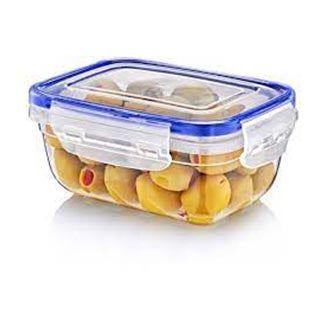 Rectangular Clear Plastic Food Storage Container with Sealing Lid 1400ml D30113 (Parcel Rate)