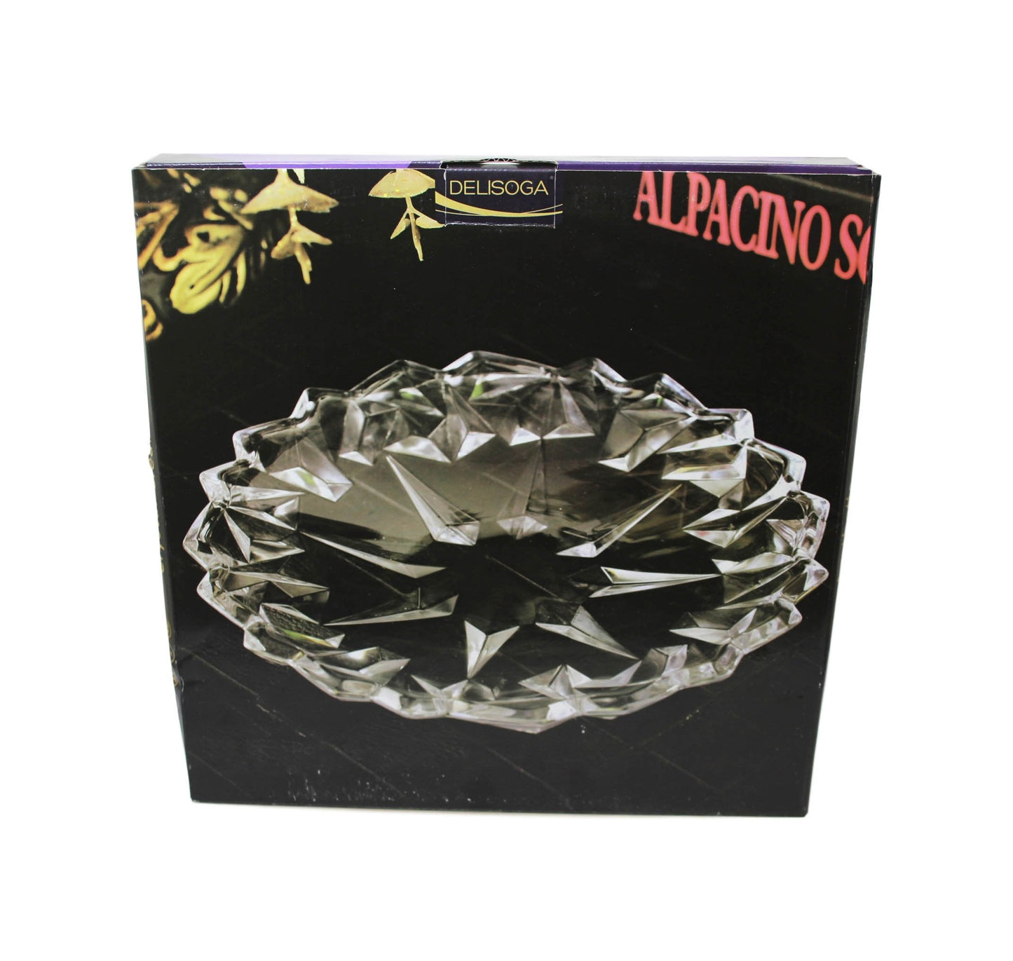 Crystal Cut Serving Glass Aesthetic Durable Party Wedding Serving Gift Glass Tray 33cm DL006 (Parcel Rate)