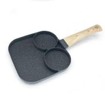 Metal Round Egg and Bacon Frying Pan Square 2 Eggs 7031 A (Parcel Rate)