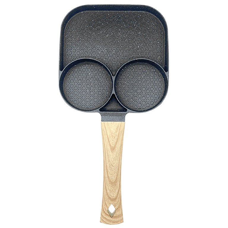 Metal Round Egg and Bacon Frying Pan Square 2 Eggs 7031 A (Parcel Rate)