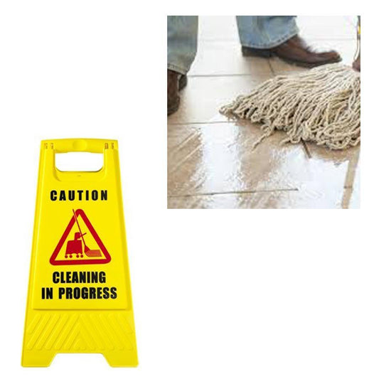 Caution Sign Cleaning In Progress Yellow Warning Hazard Safety Sign 5144 (Parcel Rate)