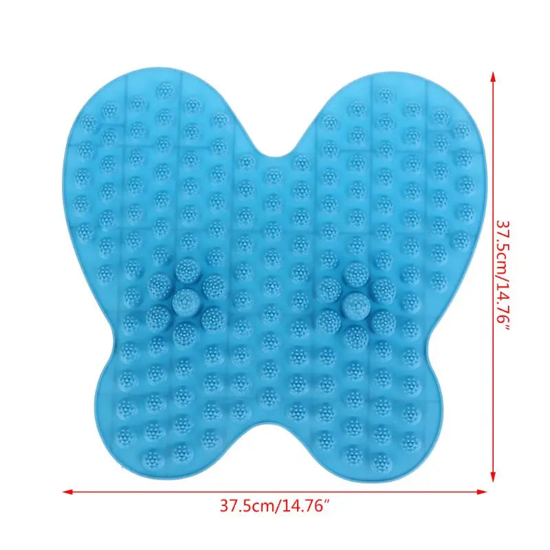 Washable Foot Pain Relief Massage Reflexology Mat Butterfly Shape 36.5 cm Assorted Colours 4573 (Parcel Rate)