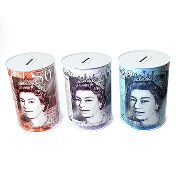 MTM (1.35 ) Medium Coin Money Tin Piggy Bank Money Savings Box 12cm x 16cm 2295/8888/MTM  (Parcel Rate)