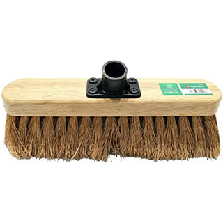 12" Soft Coco Garden Wooden Broom Brush Head ST1637 (Parcel Rate)
