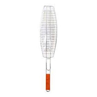 Fish BBQ Grill Chrome Home Outdoors 14072C (Parcel Rate)