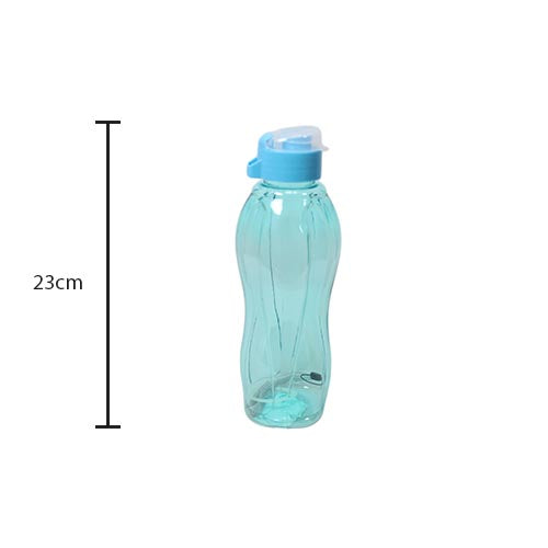 Plastic Water Drinking Bottle 23 cm Assorted Colours 5696 (Parcel Rate)