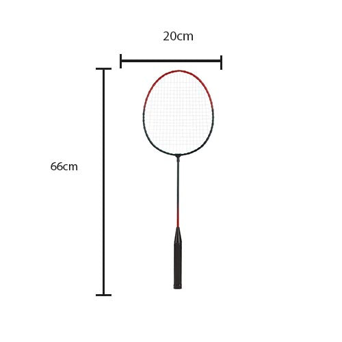 Badminton Rackets 66 x 20 cm Set of 2 Assorted Colours 0382 (Parcel Rate)