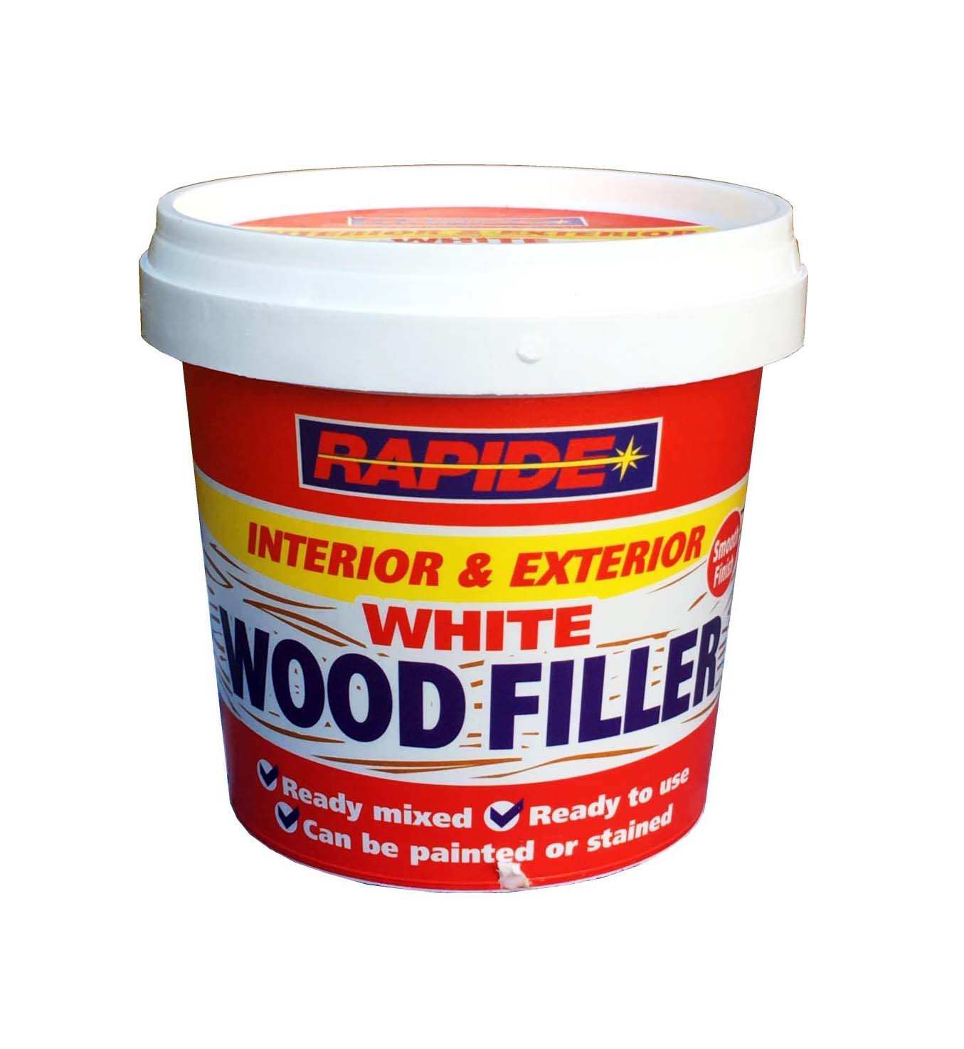 Rapide Interior Exterior White Wood Filler Ready Mixed Ready To Use 500g 7158 (Parcel Rate)