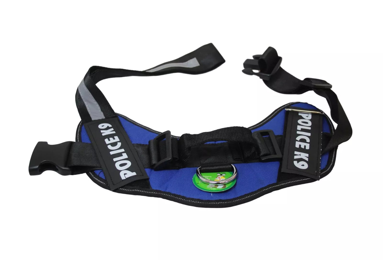 Police K9 Dog Harness Multi Colours Dog Harness Large Assorted Colours K9L (Parcel Rate)